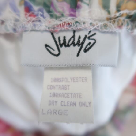 Vintage 70s cream and pink floral skirt and blazer suit set M - Picture 11 of 12